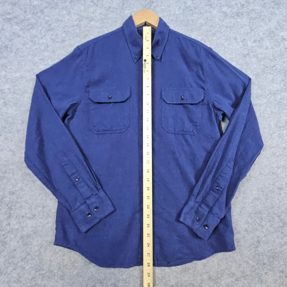 Banana Republic Mens‎ Size S Organic Cotton Standard Fit Blue Button Down Shirt